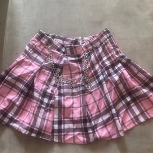 plaid pleated mini skirt